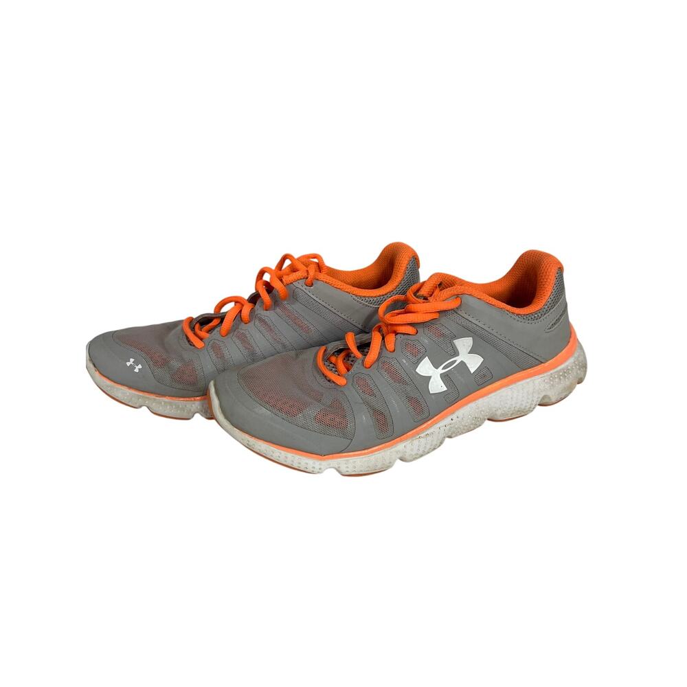 Under Armour Micro G Pulse II Women’s Size 7.5 Orange Gray Running Athletic